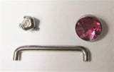 Internally Threaded Pink Clear Flat CZ Gem VCH Jewelry Clitoral Hood 14 gauge - I Love My Piercings!