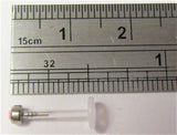 Flexible Metal Sensitive Pink Opalite Stud Post 16 gauge 16g 10 mm Long