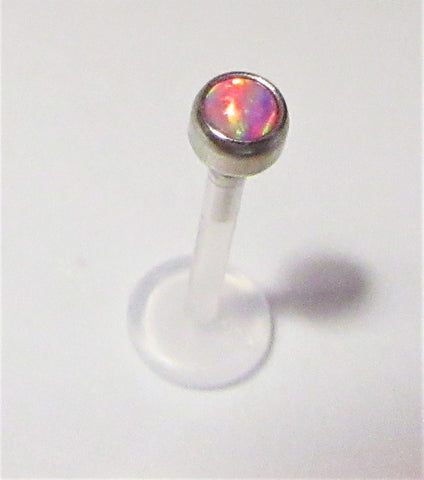 Flexible Metal Sensitive Pink Opalite Stud Post 16 gauge 16g 10 mm Long