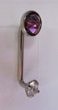 Internally Threaded Purple Clear Flat CZ Gem VCH Jewelry Clitoral Hood 14 gauge - I Love My Piercings!