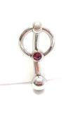 Purple Gem Small Hoop Dangle Barbell Bar VCH Jewelry Clit Clitoral Hood Ring 14 gauge - I Love My Piercings!