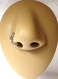 Surgical Steel Rose Flower Bent L Shape Nose Ring Stud Hoop 20 gauge 20g