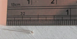 Sterling Silver Tiny 1 mm Crystal Gem Nose Studs Ubend Straight Pins 22 gauge