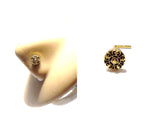 18k Yellow Gold Plated Nose Stud Pin Ring L Shape Filigree Ornate 20 gauge 20g - I Love My Piercings!