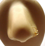 14k Gold Plated Nose Bali Ball Fancy Hoop Jewelry 20 gauge 20g - I Love My Piercings!