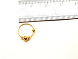 14k Gold Plated Nose Bali Ball Fancy Hoop Jewelry 20 gauge 20g - I Love My Piercings!