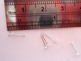 5 AB CZ Crystal Nose Bones Straight Pins Ball End Sterling Silver 22 gauge 22g